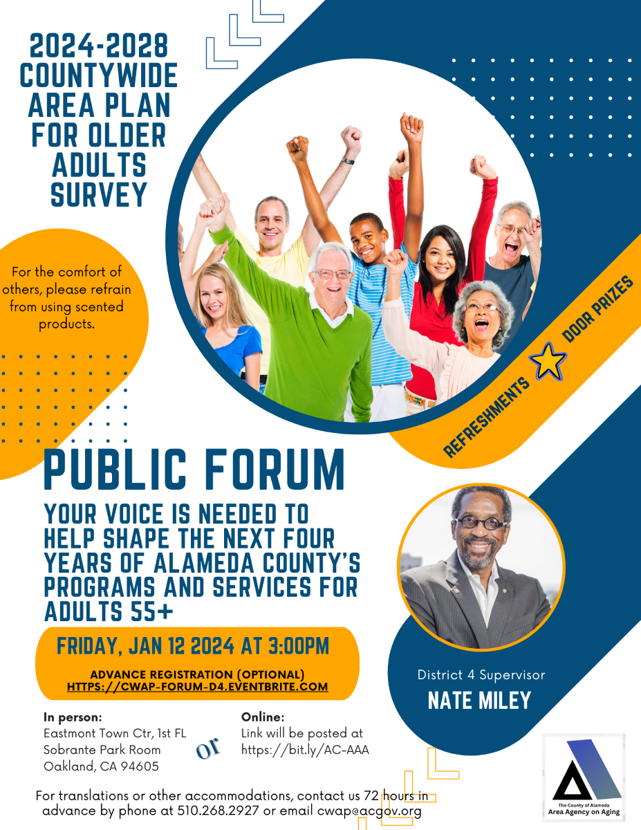 Countywide Area Plan for Older Adults Public Forum - District 4